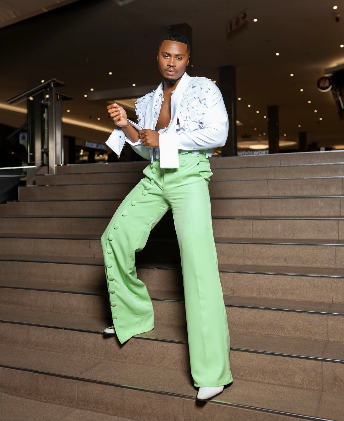 Slashed Top & Slit Pants