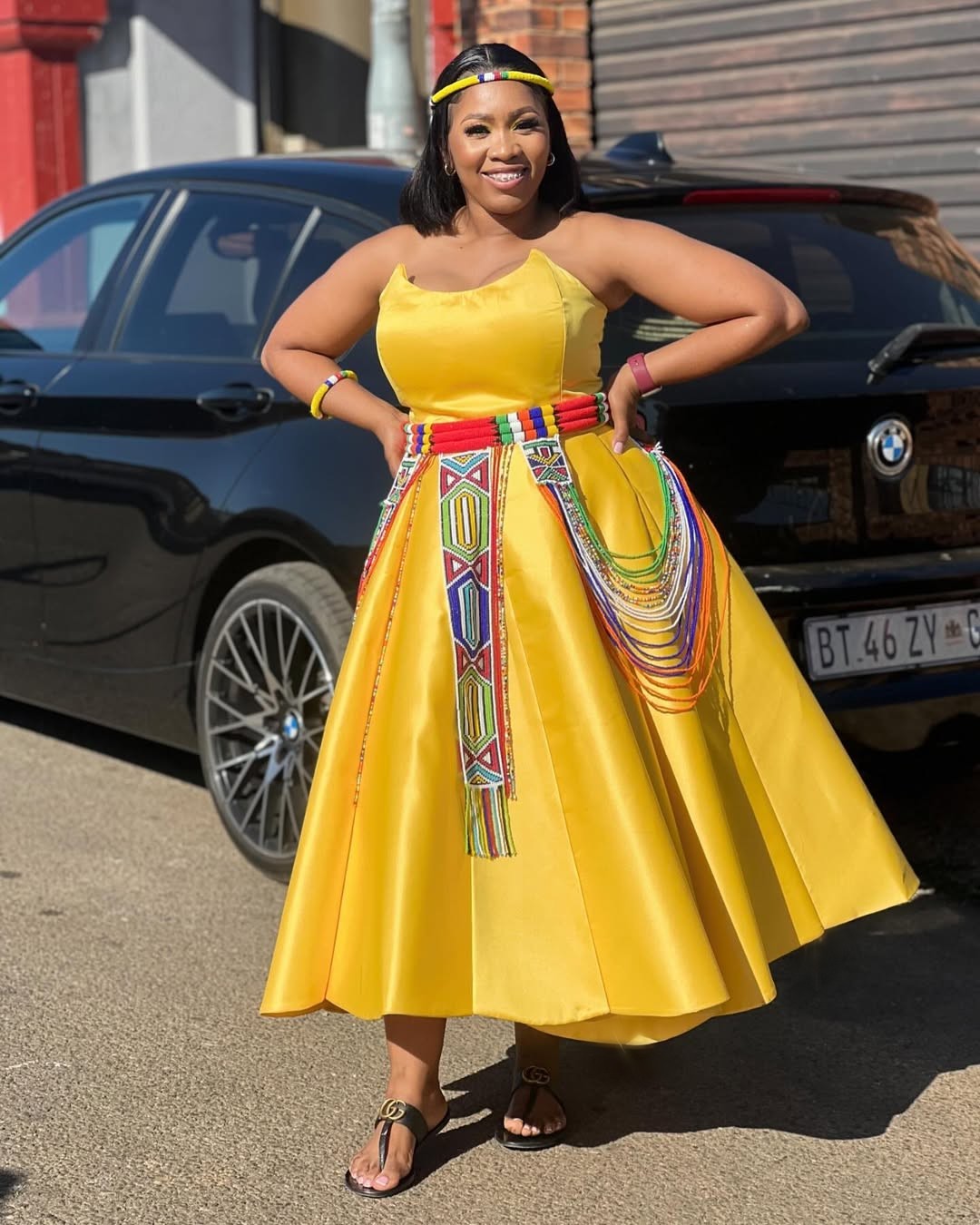 BUSTIER GODET DRESS
