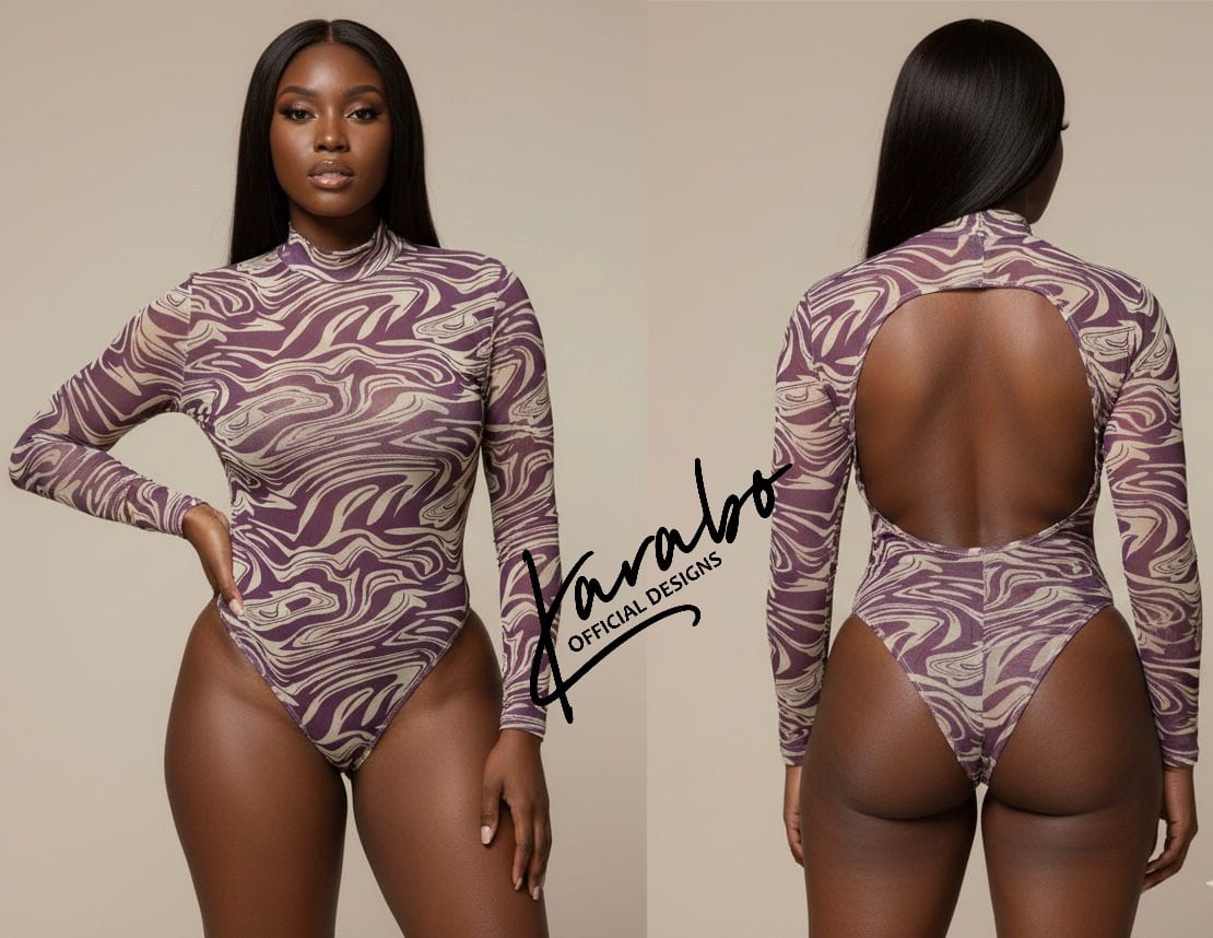 LADIES LONG SLEEVE BODICON (Transparent)