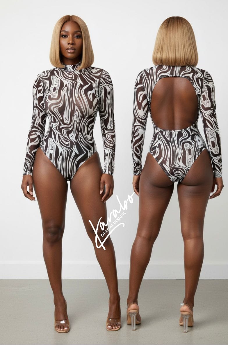 LADIES LONG SLEEVE BODICON (Transparent)