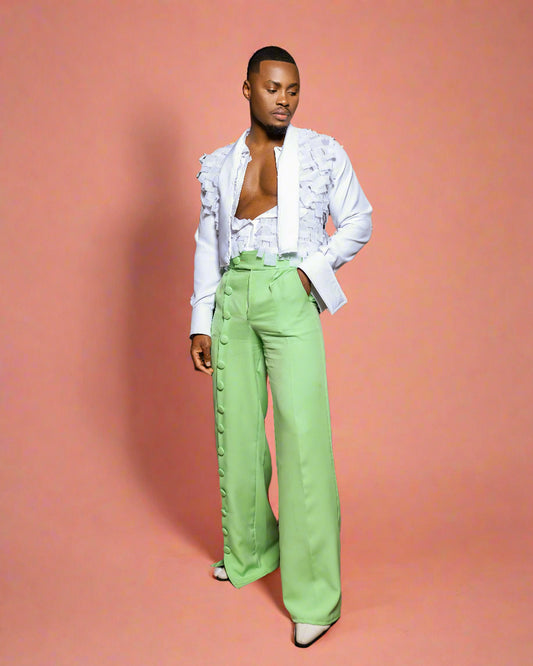 Slashed Top & Slit Pants