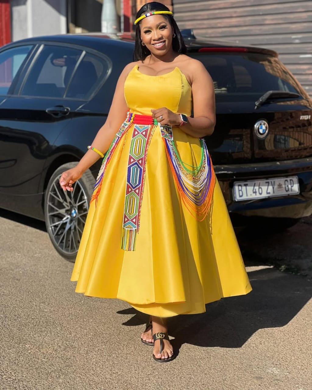 BUSTIER GODET DRESS