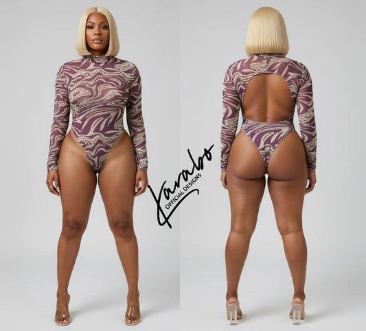 LADIES LONG SLEEVE BODICON (Transparent)